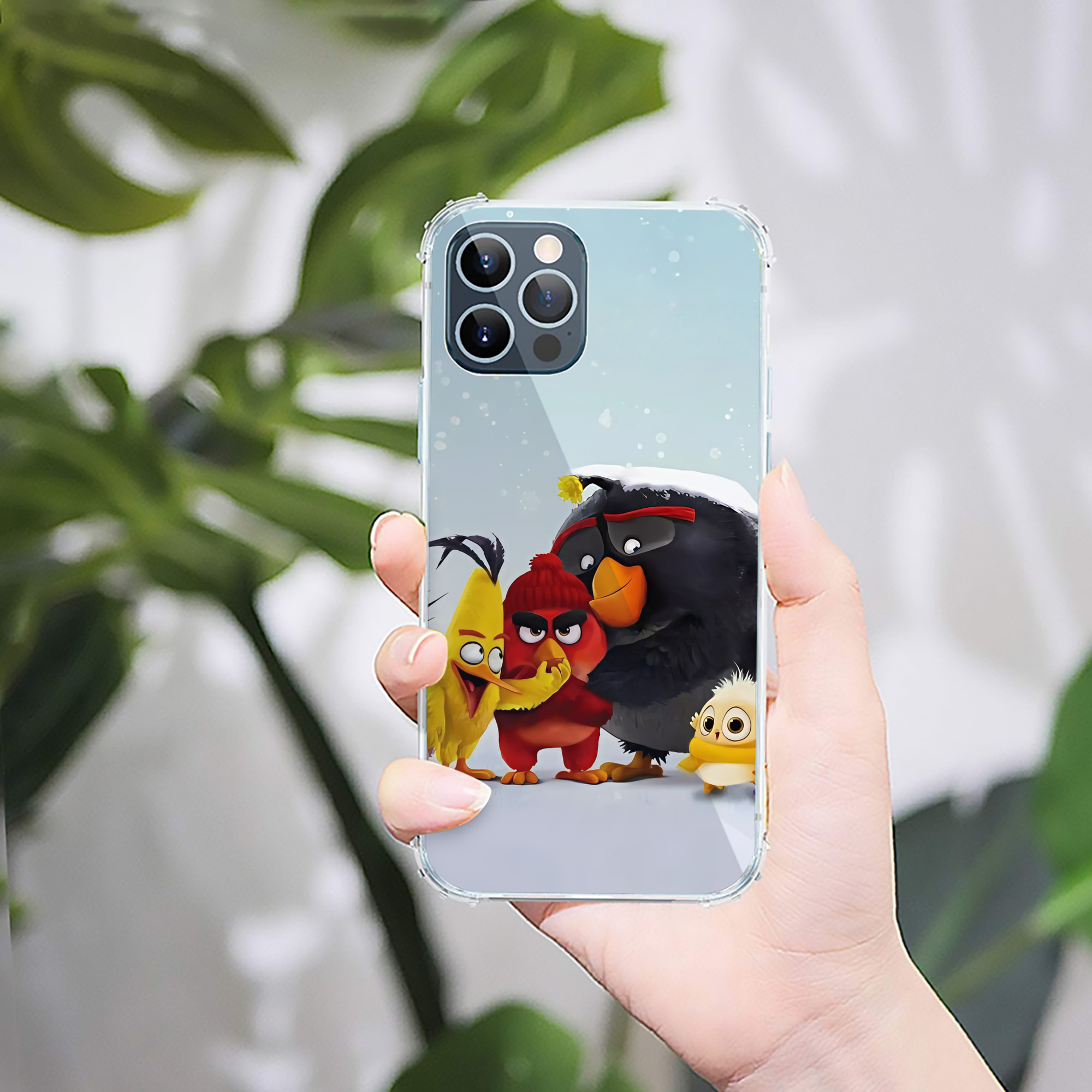 （画像用） Angry Birds アングリーバード 【iPhone 12シリーズ対応】透明スマホケース（クリアソフトケース）